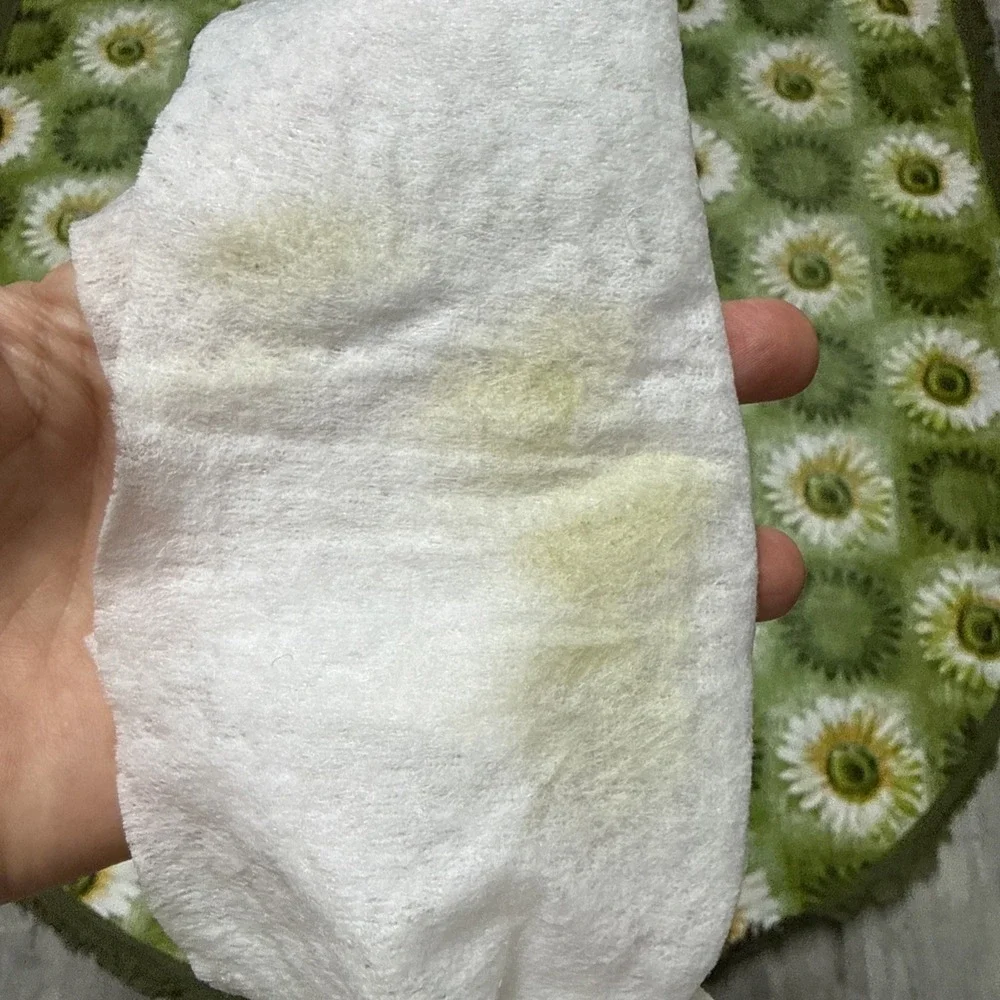 VTG 1970s Flower Power Tablecloth Fringe Hippie Daisy Oval Avocado Green 57x84